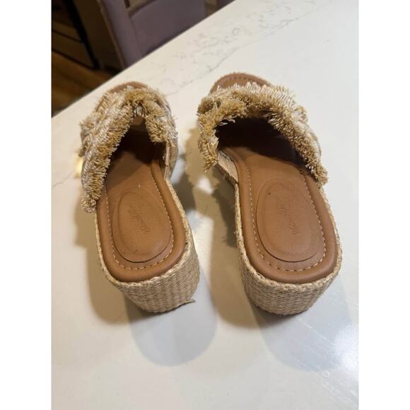 Universal Threads Summer Straw Platform Heels Size 10 - Picture 7 of 7